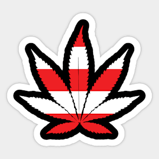 Latvia Pot Leaf Sticker